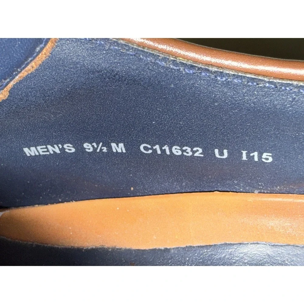 Cole Haan Oxford Dress Shoes Mens 9.5 Brown‎ Leather Cap Toe Preppy Dadcore